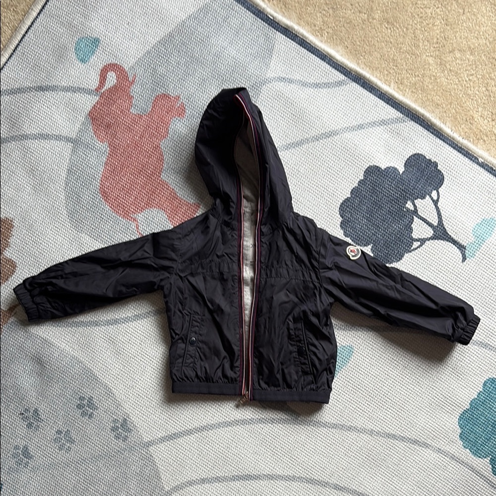 Moncler Navy Hooded Jacket